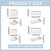 80Pcs 4 Styles Rectangle Aluminum & 20Pcs Square Iron Empty Palette Pans FIND-PH0020-97-2