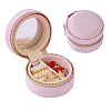 Portable Travel Round Velvet Jewelry Set Storage Zipper Boxes CON-TAC0001-11B-3