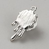 White Series Love Bow Alloy Acrylic Pendant LS-PALLOY-WH0115-01P-06-2