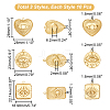 30Pcs 3 Style Brass Pendants KK-DC0001-56-2