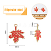 SUPERFINDINGS 80Pcs Autumn Theme Rack Plating Alloy Enamel Pendants ENAM-FH0001-41-2