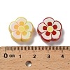 UV Plating Printed Opaque Acrylic Beads OACR-D316-21-3