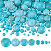 180Pcs 8 Styles Craft Findings Dyed Synthetic Turquoise Gemstone Flat Back Dome Cabochons G-PH0003-28-1