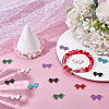 36Pcs 6 Colors Alloy Enamel Connector Charms ENAM-SC0008-25-4
