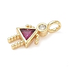 Brass Micro Pave Cubic Zirconia Pendants ZIRC-I356-17G-B06-2
