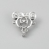 Sterling Silver Bead Cage Pendants LS-STER-WH0008-87-1