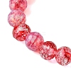 8mm Faceted Round Transparent Baking Painted Glass Beaded Stretch Bracelets for Women BJEW-JB10732-4