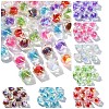 10Pcs Two Tone UV Plating Rainbow Iridescent Acrylic Beads TACR-YW0002-33F-2