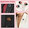 60 Sets 2 Size Round Tray Brass Stick Lapel Pins KK-SC0005-01-5