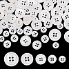 100Pcs 5 Styles 4-Hole Shell Buttons BUTT-PH0001-43-1