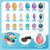 90Pcs 18 Styles Opaque Resin Cabochons CRES-TA0001-35-5