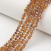 Electroplate Transparent Glass Beads Strands LS-EGLA-A034-T8mm-N16-1