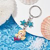 Mermaid Opaque Resin Pendant Keychain KEYC-JKC00624-02-2