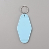 Plastic Blank Motel Keychain KEYC-WH0034-29C-1