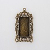 Vintage Tibetan Style Alloy Large Pendant Cabochon Bezel Settings TIBEP-M018-129AB-NF-1