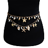 Natural Shell and Plastic Imitation Pearl and Iron Starfish Tassel Double Layer Waist Chains for Women AJEW-CP0011-35A-7