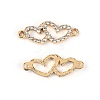 Alloy Crystal Rhinestone Links Connectors PALLOY-WH0086-52-1