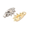 Valentine's Day Brass Micro Pave Cubic Zirconia Split Pendants KK-H251-01A-GP-2
