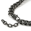 304 Stainless Steel Rectangle ID Cuban Link Chains for Men Women BJEW-G717-14B-3