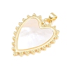 Natural White Shell Pendants KK-C162-001A-G-2