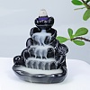 Ceramics Ornaments Reverse Flow Incense Burner Lotus Leaf Style Incense Holders Decoration Gift JX849A-1