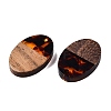 Transparent Resin and Walnut Wood Pendants RESI-T057-04D-3