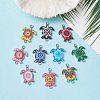 10Pcs 10 Colors Alloy Enamel Connector Charms FIND-YW0003-97-2