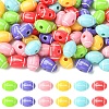 30Pcs 6 Colors Opaque Acrylic European Beads SACR-YW0002-10-1