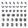 Craftdady 135Pcs 9 Styles Non-magnetic Synthetic Hematite Beads G-CD0001-12-2