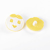 Acrylic Apple Shank Buttons X-BUTT-E042-06-2
