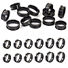 12Pcs 6 Size 201 Stainless Steel Grooved Finger Ring Settings STAS-TA0002-15B-10