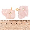 Natural Rose Quartz Carved Pendants G-H357-01G-14-3