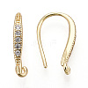 Brass Micro Pave Clear Cubic Zirconia Earring Hooks ZIRC-S068-002-NF-1