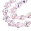 Electroplate Transparent Glass Beads Strands EGLA-N055-04A-03-3