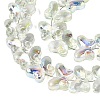 Baking Paint Electroplate Transparent Glass Beads Strands EGLA-Q136-03A-04-3