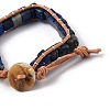 Natural Lapis Lazuli Beaded Bracelets BJEW-H536-08D-2