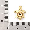 Tortoise Rack Plating Brass Micro Pave Cubic Zirconia Pendants KK-G513-11G-3