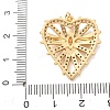 Brass Micro Pave Clear Cubic Zirconia Pendants KK-C264-17C-G-3
