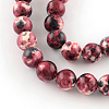 Dyed Natural Ocean White Jade Round Bead Strands G-R295-4mm-02-1