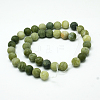 Round Frosted Natural TaiWan Jade Bead Strands X-G-M248-10mm-02-6