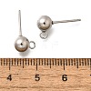 201 Stainless Steel Stud Earring Findings STAS-R156-01P-07-2