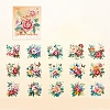 15Pcs 15 Styles Paper Self-adhesive Stickers PW-WG39B9C-02-1