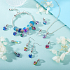 32Pcs 8 Styles AB Color Transparent Glass European Dangle Charms PALLOY-GA00045-4