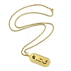Constellation 304 Stainless Steel Micro Pave Clear Cubic Zirconia Wheat Chain Pendant Necklaces for Women Men LS-NJEW-U007-01B-2