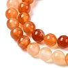 Natural Red Agate Beads Strands G-B167-A12-8mm-4