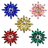 5Pcs 5 Colors Glass Cabochons GLAA-FG0001-30-1