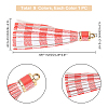 9pcs 9 colors PU Imitation Leather Tassel Pendants FIND-WR0005-86-2