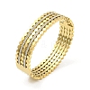 304 Stainless Steel Pave Crystal Rhinestone Hollow Out Hinged Bangles for Women BJEW-D044-03C-G-1