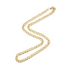 Men's 201 Stainless Steel Cuban Link Chain Necklace NJEW-N050-A06-7-55G-3