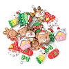 18Pcs 9 Styles Christmas Resin Pendants RESI-CJ0003-26-3